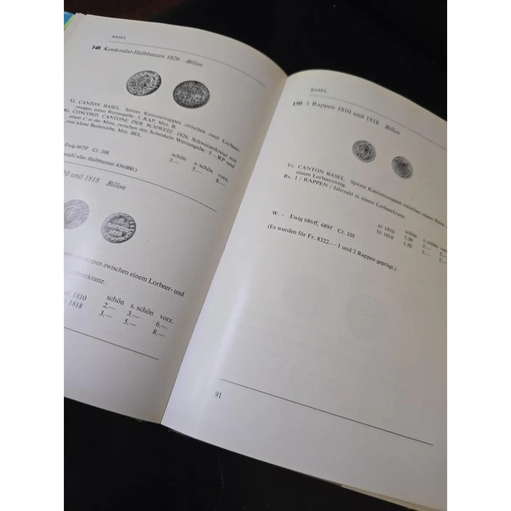 Die Munzen Der Schweiz Switzerland Coins Auction Catalog 1967 Jean-Paul Divo